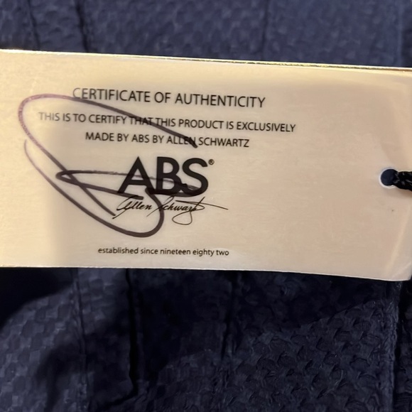 NWT ABS Allen Schwartz Women’s Navy Textured Ankle Pants Size 12P - Picture 5 of 8